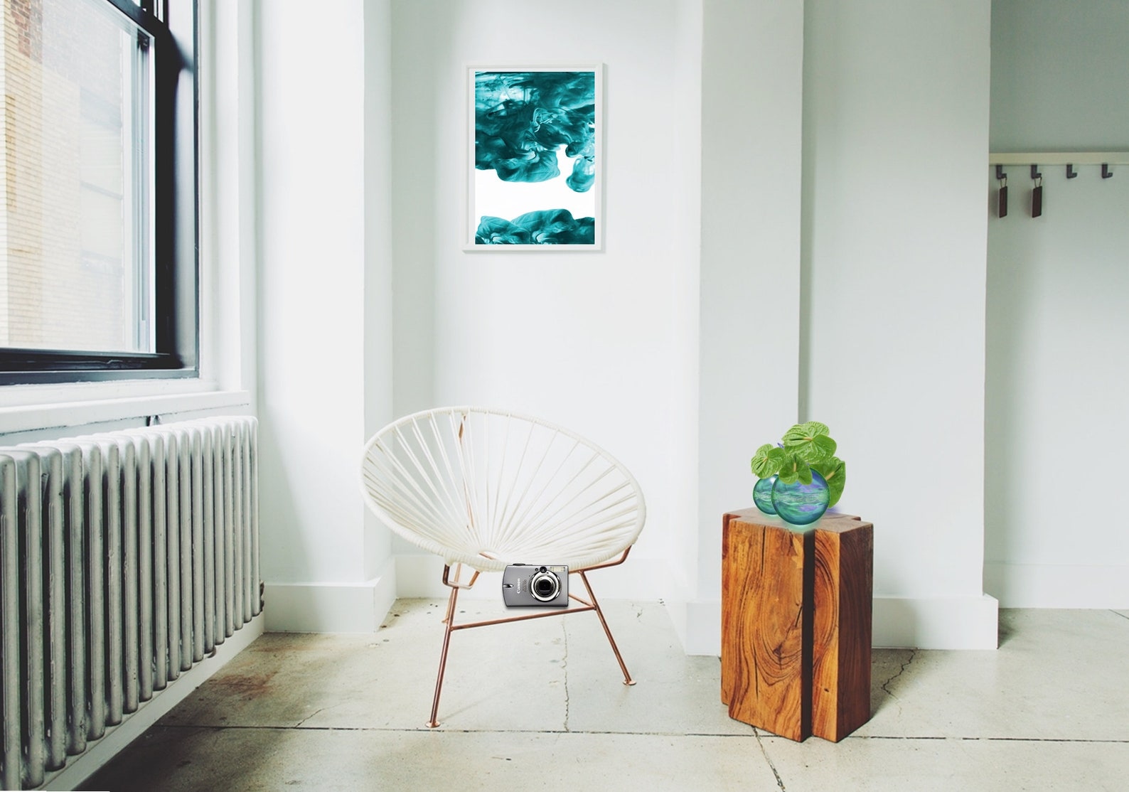 Modern Teal Wall Art Teal Blue Wall Decor Abstract Teal Etsy