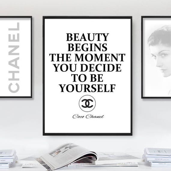 Coco Chanel Print Coco Chanel Zitat Coco Chanel Druckbare Etsy