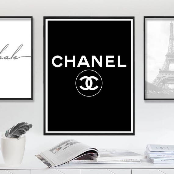 Chanel Coco Chanel Sign Chanel Art Black Chanel Print