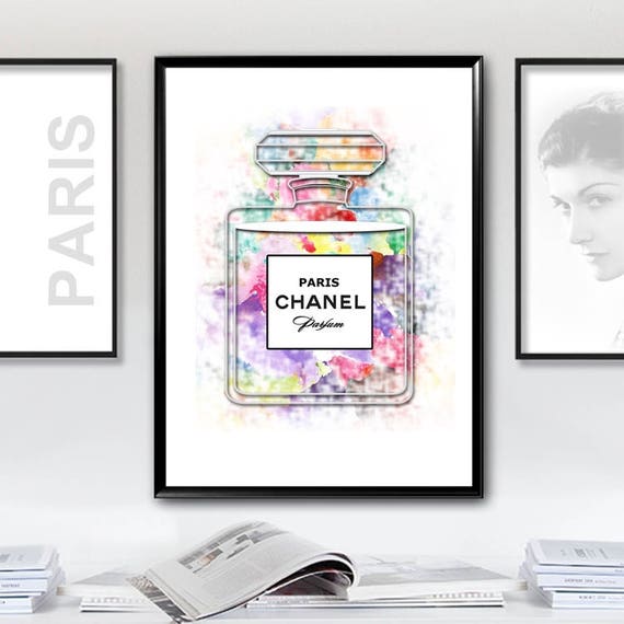 Perfume Bottle Print Chanel no 5 Print Perfume Print Chanel | Etsy