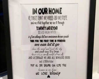 Print Disney Lyrics Etsy