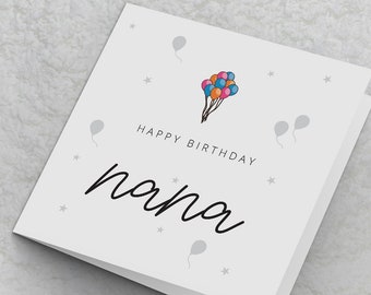 Birthday Card For Nana, Nana Birthday Card, Grandparents Birthday Cards, Nanas Birthday Card, Happy Birthday Nana Card, Cards for my Nana