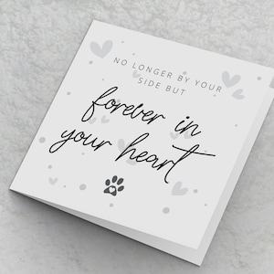 Pet Sympathy Card, Pet Bereavement Card, Dog Sympathy Card, Dog Loss Card, Cat Loss, Rainbow Bridge, Forever in your heart, Thinking of you Bild 1