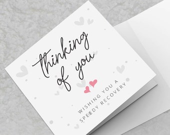 Get Well Card, Speedy Recovery, Thinking of You Card, Get Well Soon Card, Wishing you a speedy recovery, Heartfelt Card, Well wishes cards