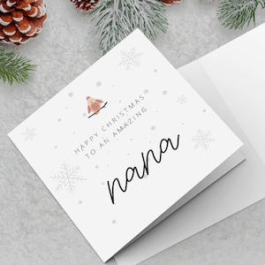 Nana Christmas Card, Xmas Card for Nana, Happy Christmas to an amazing Nana, Festive Cards, Simple Christmas Cards for Nana, Seasonal Cards image 1