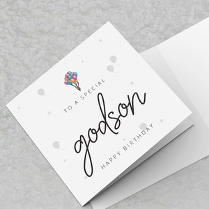 Godson Birthday Card - To a special Godson Happy Birthday - family birthday cards for godchild themed card for godson Birthday Card