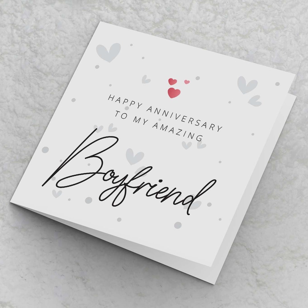 Anniversary Card for Boyfriend - Happy Anniversary to My Amazing ...