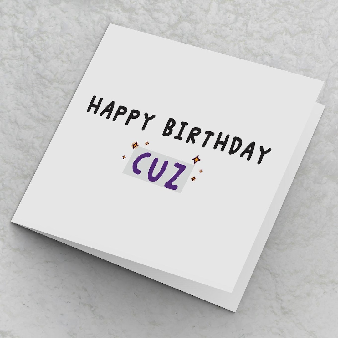 Cousin Birthday Card, Birthday Card for Cousin, Family Birthday Cards