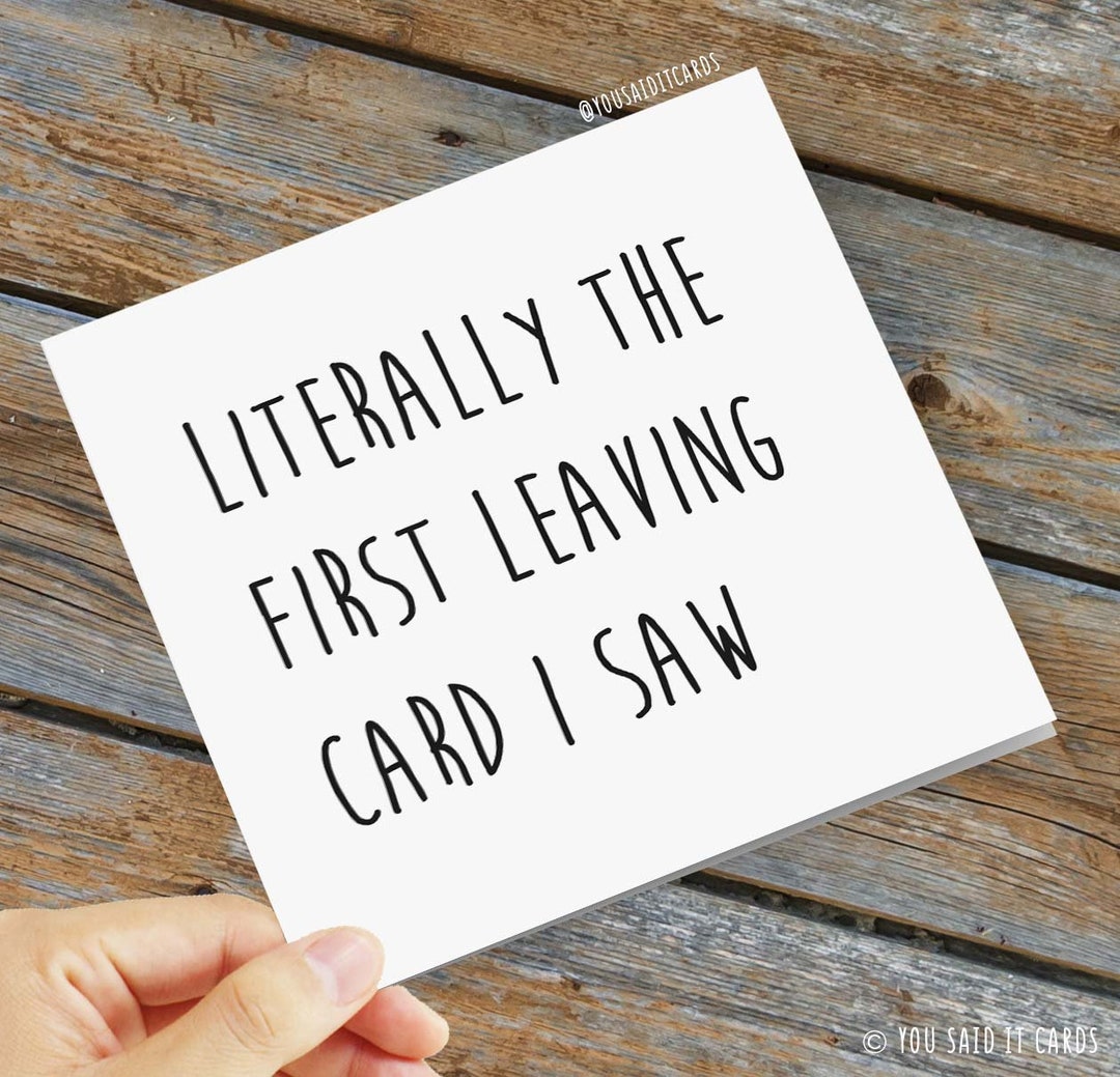 Funny Leaving Card Rude & Offensive Goodbye, Humorous Farewell Card ...
