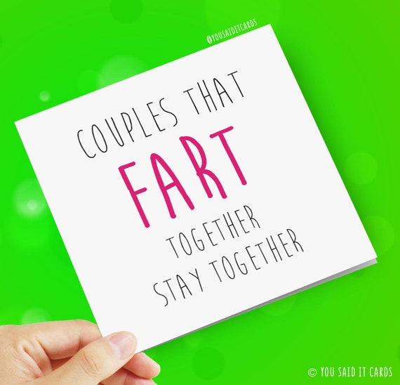 COUPLES THAT FART TOGETHER HAPPY BIRTHDAY CARD FUNNY GREETINGS CARD