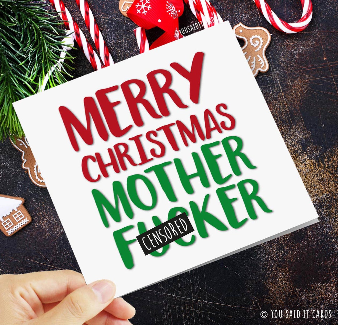 Merry Christmas Mother Fucker Rude Funny Offensive Novelty Christmas Cards Banter Humour Obscene