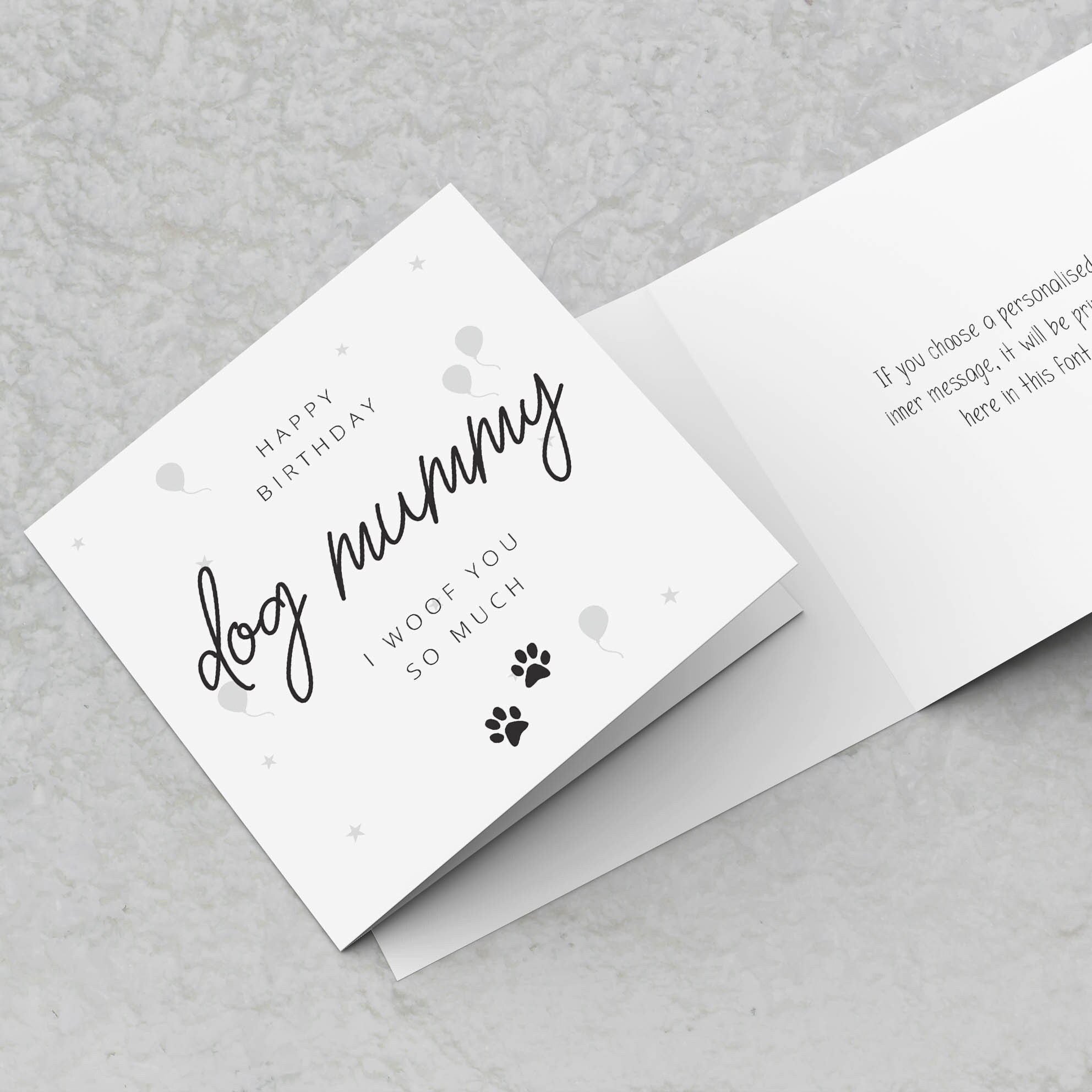 Dog Mum Birthday Card Happy Birthday Dog Mummy I Woof You so - Etsy UK