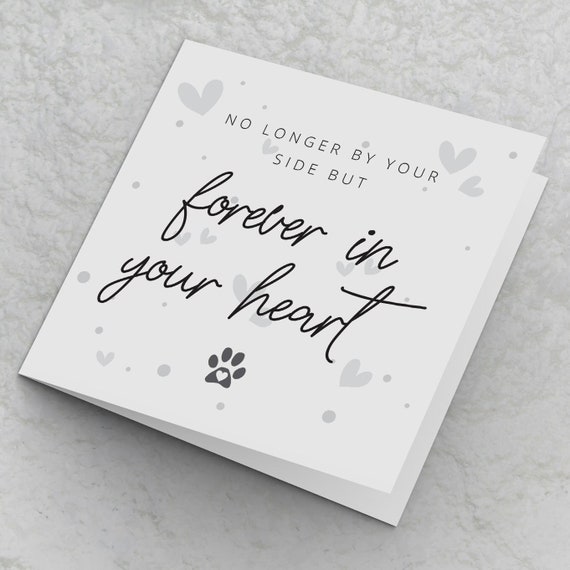 Pet Sympathy Card, Pet Bereavement Card, Dog Sympathy Card, Dog Loss Card, Cat Loss, Rainbow Bridge, Forever in your heart, Thinking of you