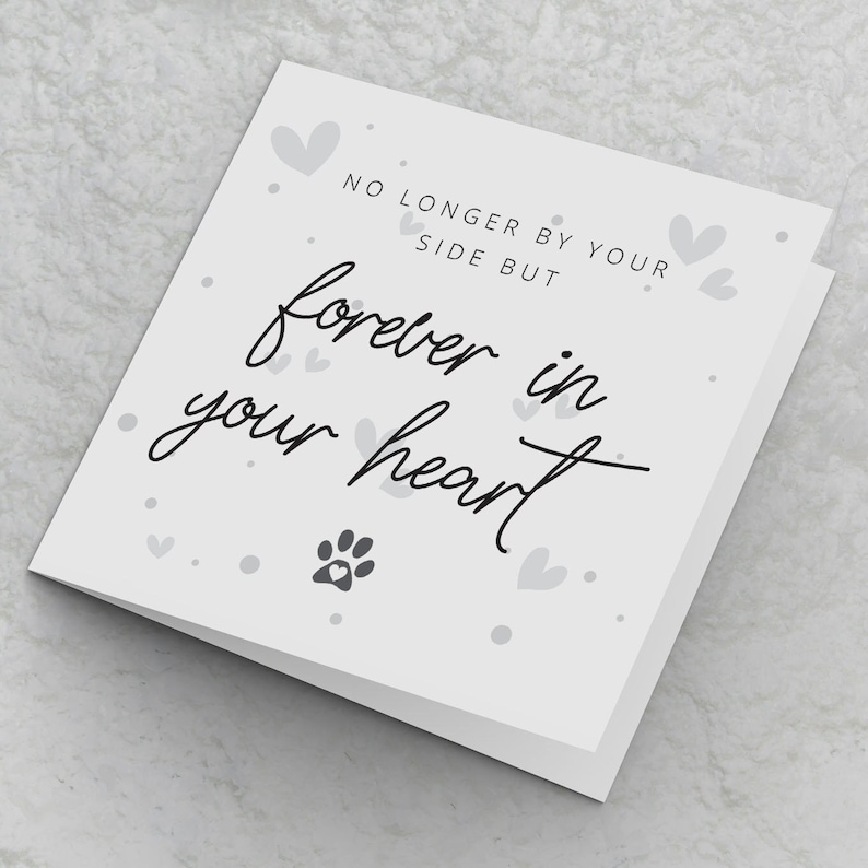 Pet Sympathy Card, Pet Bereavement Card, Dog Sympathy Card, Dog Loss Card, Cat Loss, Rainbow Bridge, Forever in your heart, Thinking of you Bild 1