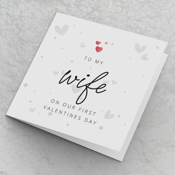 Carte Saint-Valentin Pour Femme - 'Ma Femme, Ma Valentine' - Style 1 - Neuf Sous Blister