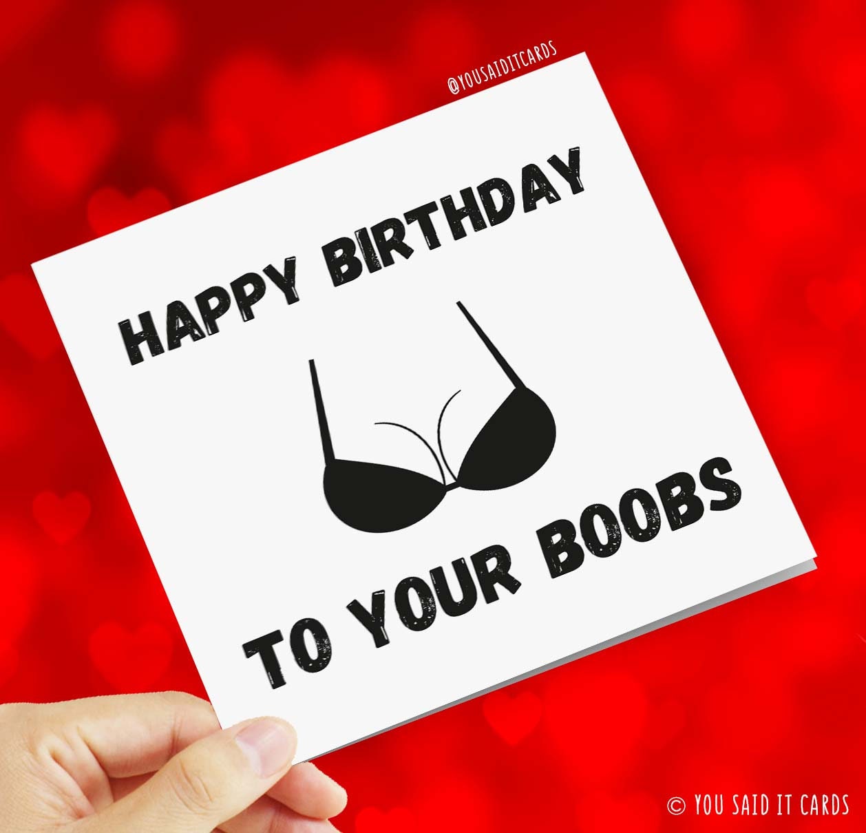 Happy Birthday to Your Boobs / Greetings Card / Funny / You - Etsy Denmark