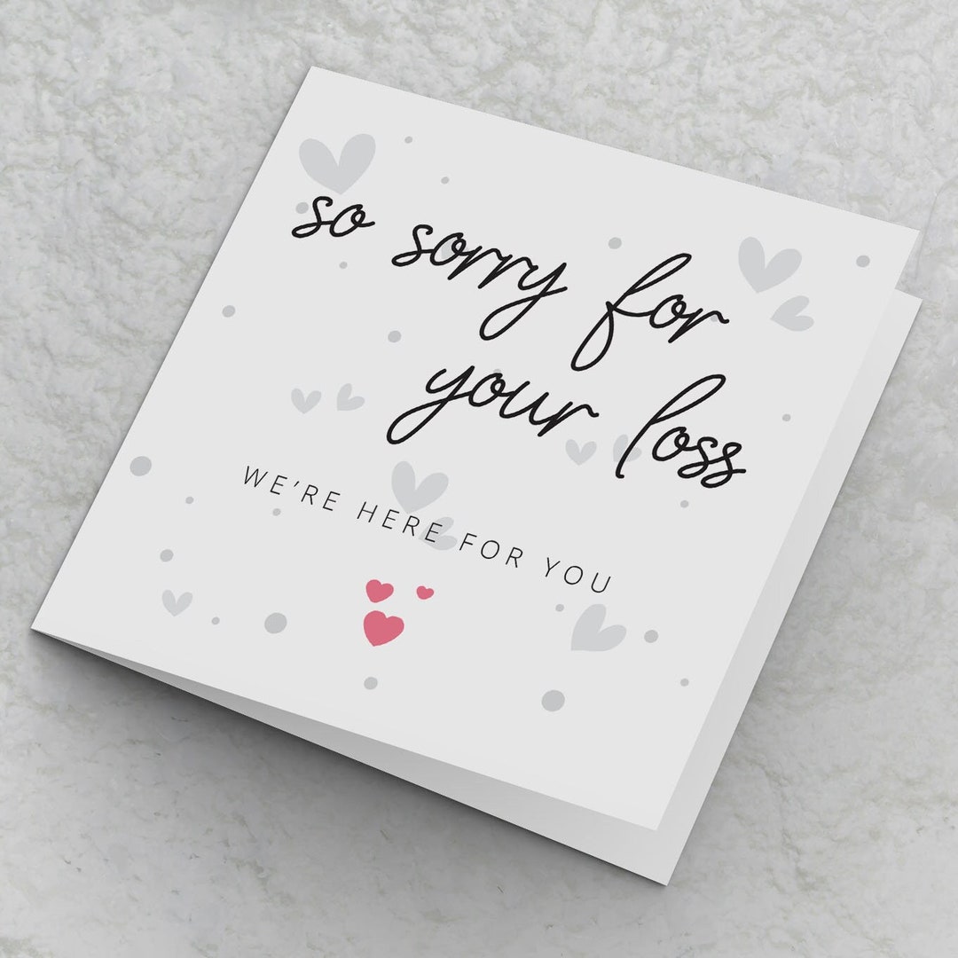 Sympathy Card, Sorry for Your Loss Card, Bereavement Card, Thinking of ...