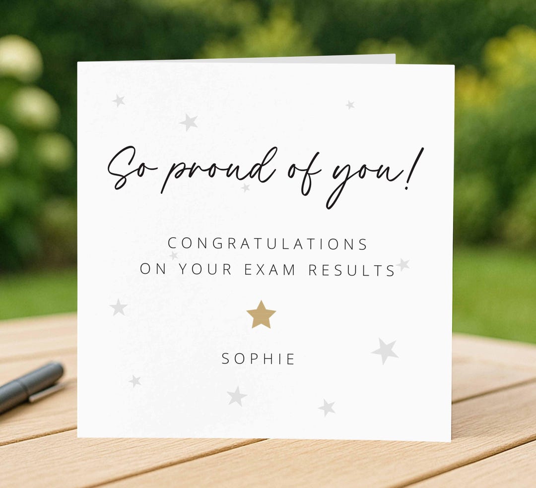 Personalised Passed Exams Card, so Proud of You Congratulations on Your ...