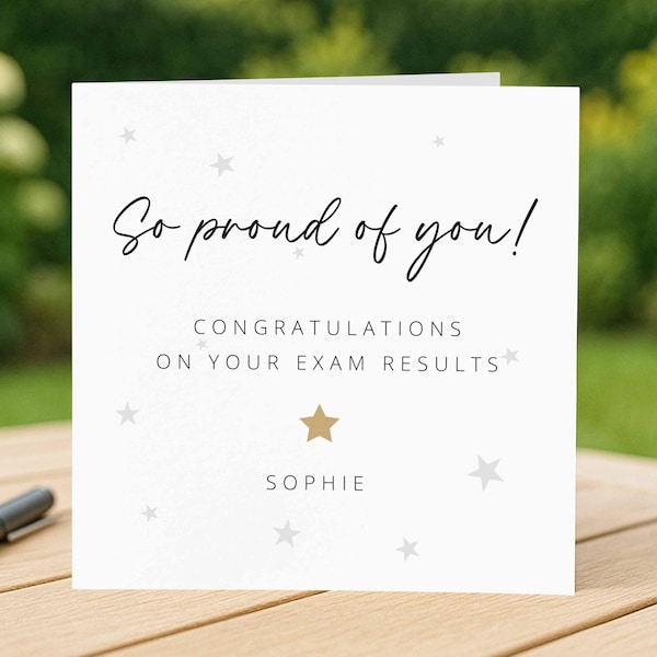 Exam Congratulations Card - Etsy UK