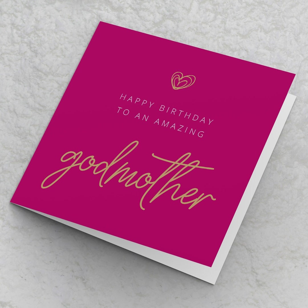 Godmother Birthday Card Happy Birthday to an Amazing Godmother Birthday