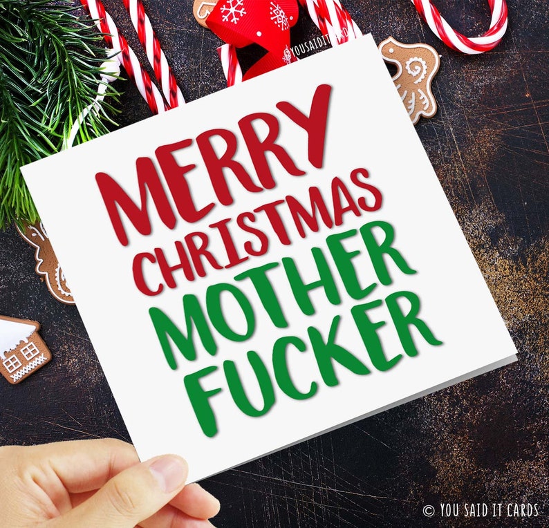 Merry Christmas Mother Fucker Rude Funny Offensive Novelty | Etsy