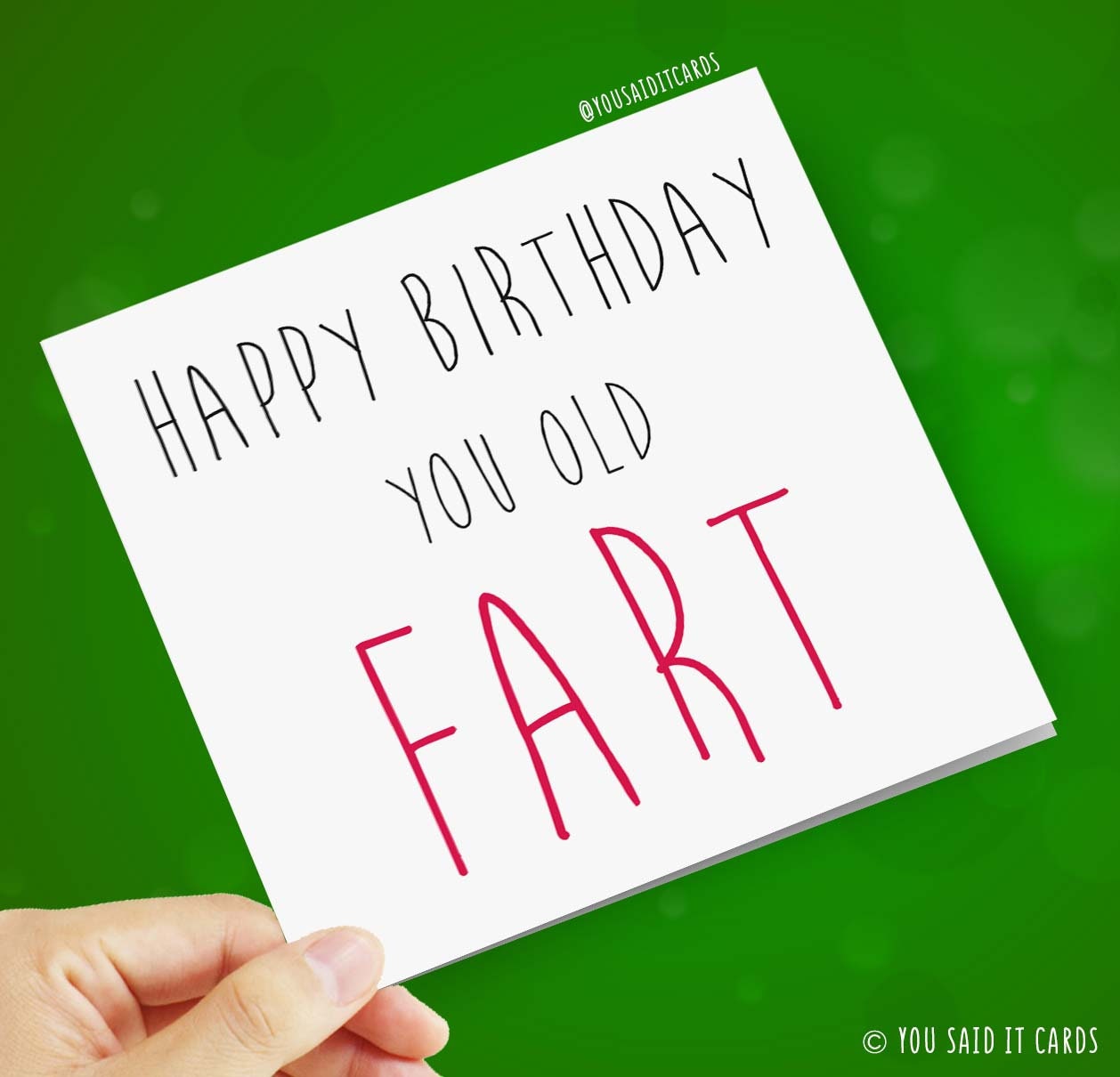 Happy Birthday You Old Fart Funny Cards Rude Cards | Etsy