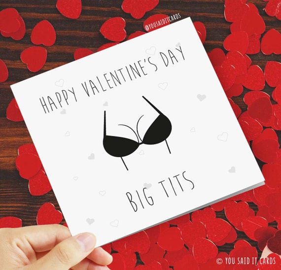 Happy Valentine's Day Big Tits Rude Funny Offensive Novelty