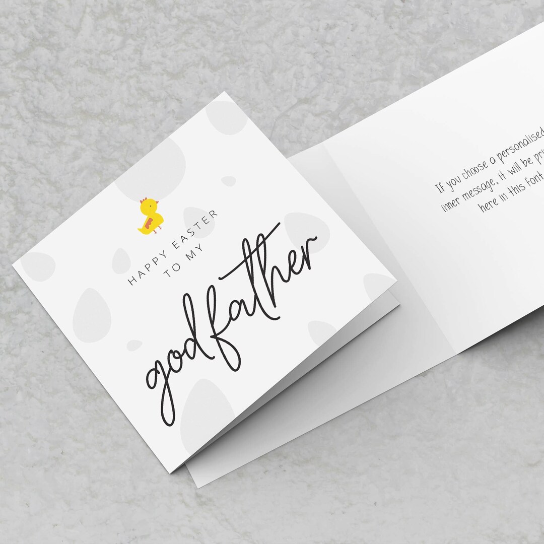 Godfather Easter Card Happy Easter to My Godfather Easter Etsy