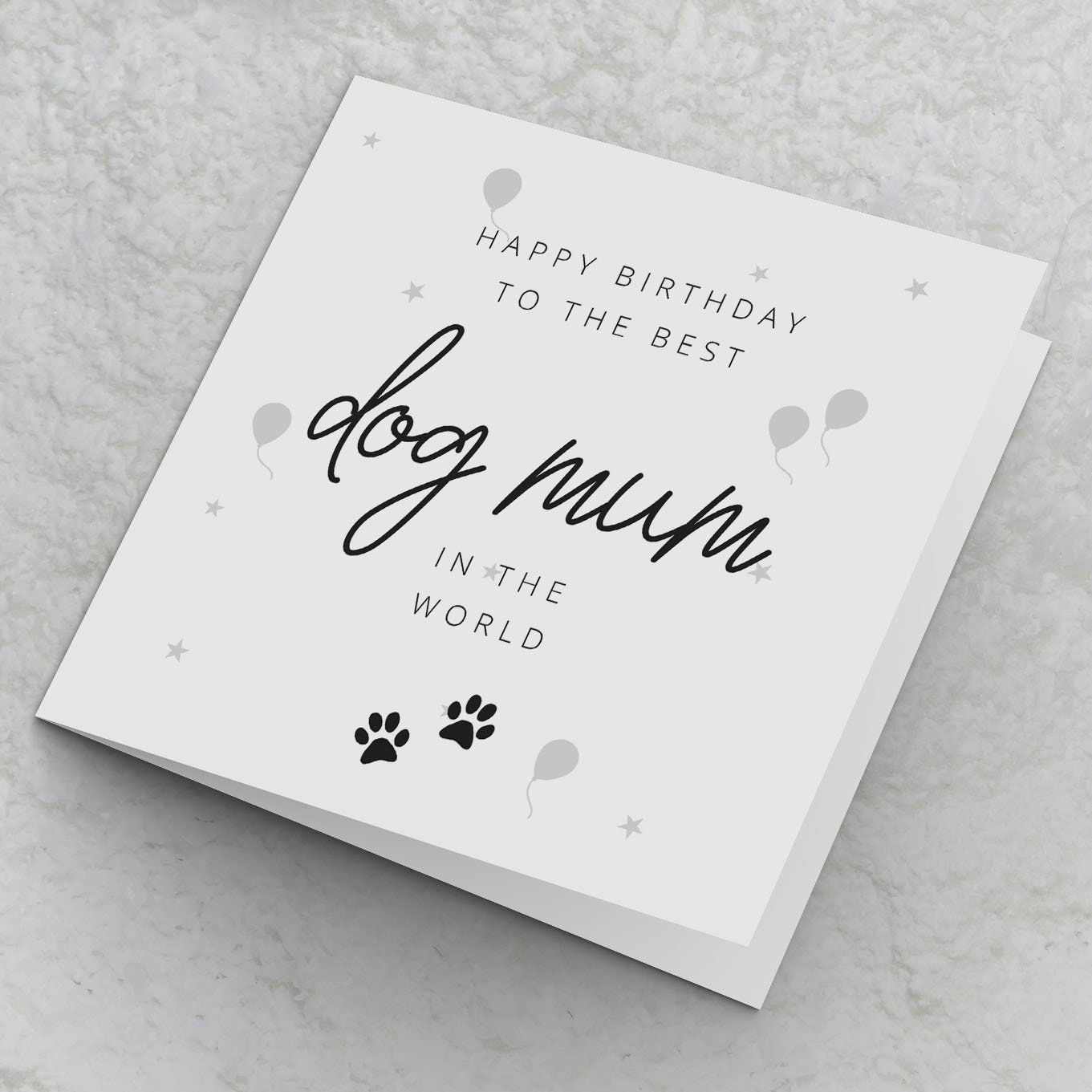 Dog Mum Birthday Card - Happy Birthday to the Best Dog Mum in the World ...