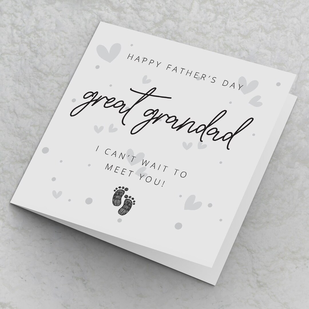 Great Grandad to Be Fathers Day Card From Baby, Happy Father's Day