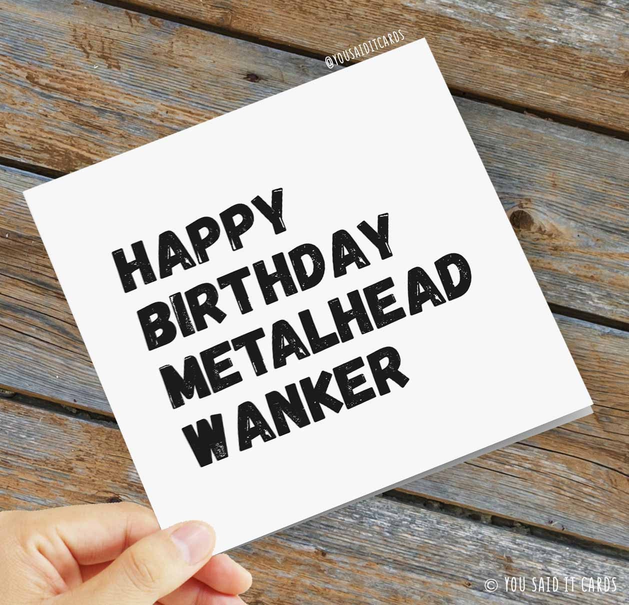 Happy Birthday Metalhead Wanker Grappige onbeleefde en Etsy Nederland