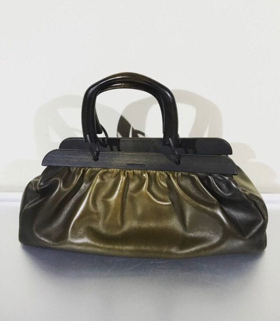 Vintage Gucci Tom Ford doctor bag with wooden hand