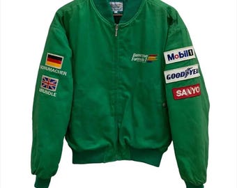 Vintage 90s Benetton Formula 1 Multicolor Jacket Large F1 Grand