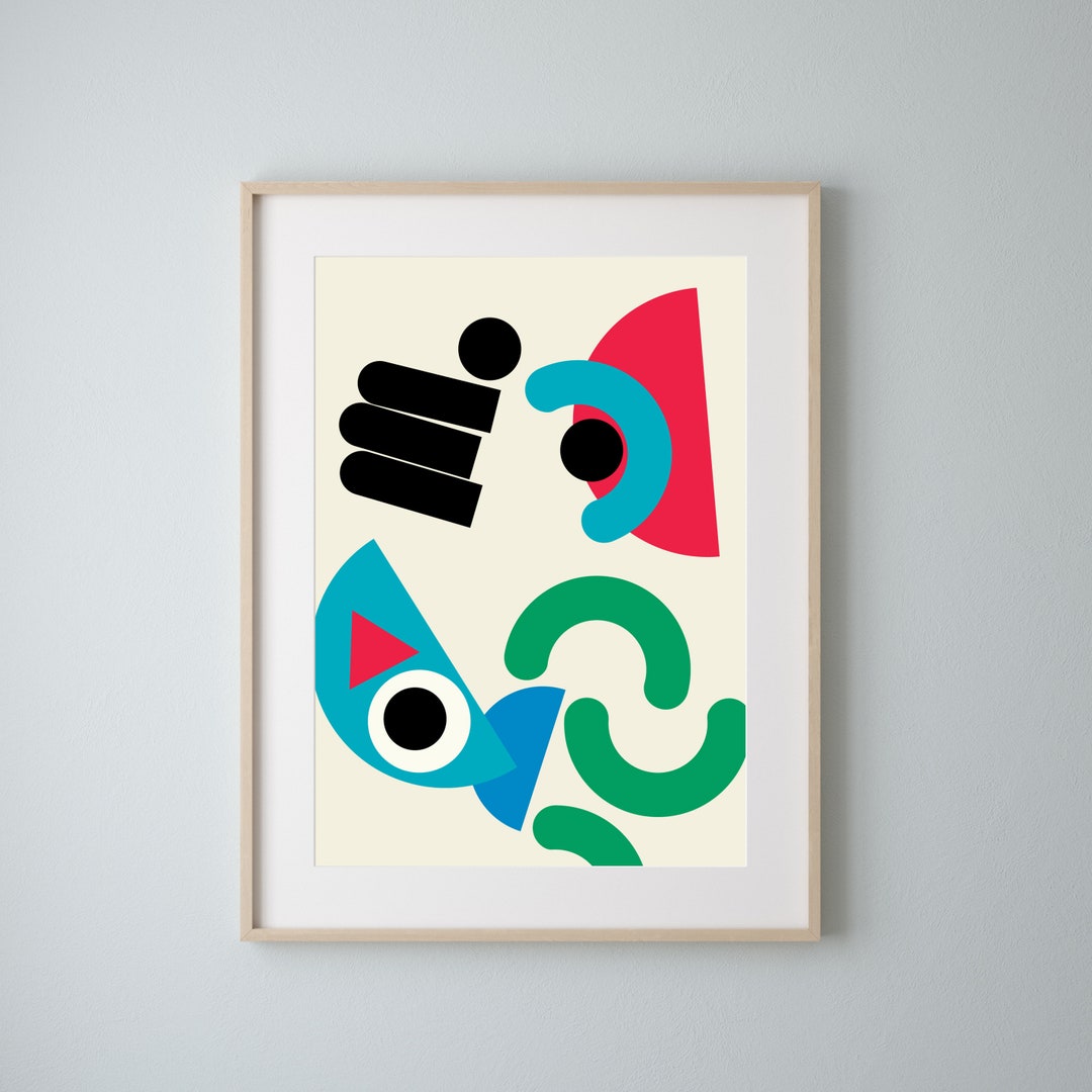 Primary Gradient Wall Art Primary Colors Contemporary Print Etsy