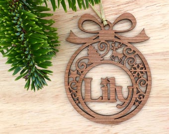 Personalised Christmas Tree Decoration Name Bauble