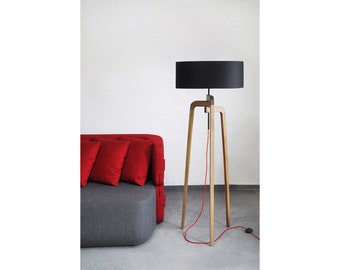 Statieflamp - Iris - Vloerlamp, Modern, Houten