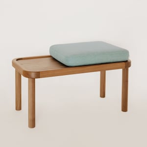 Bench, modern bench, wood bench and side table, contemporary bench, contemporary side table