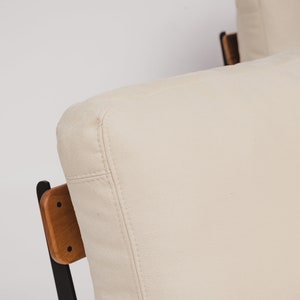 Modern armchair, lounge chair, metal base armchair image 3