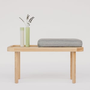 Bench, modern bench, wood bench and side table, contemporary bench, contemporary side table