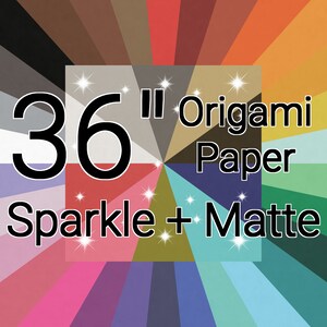 36 Inch Sparkle/Matte Double Tissue Origami Paper (Single Sheet)