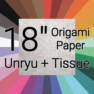18 Inch Unryu/Mulberry + Tissue Origami Paper (Single Sheet)