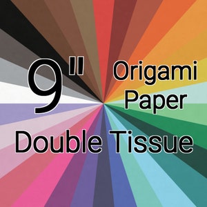 2x 9 Inch Double Tissue Origami Paper (Two Sheets)