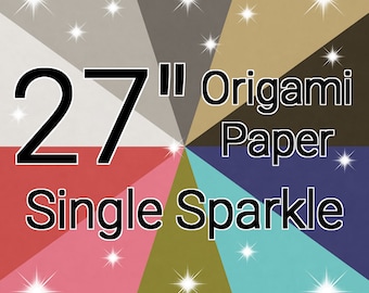 27 Inch Single Sparkle Tissue Origami Paper (Single Sheet)