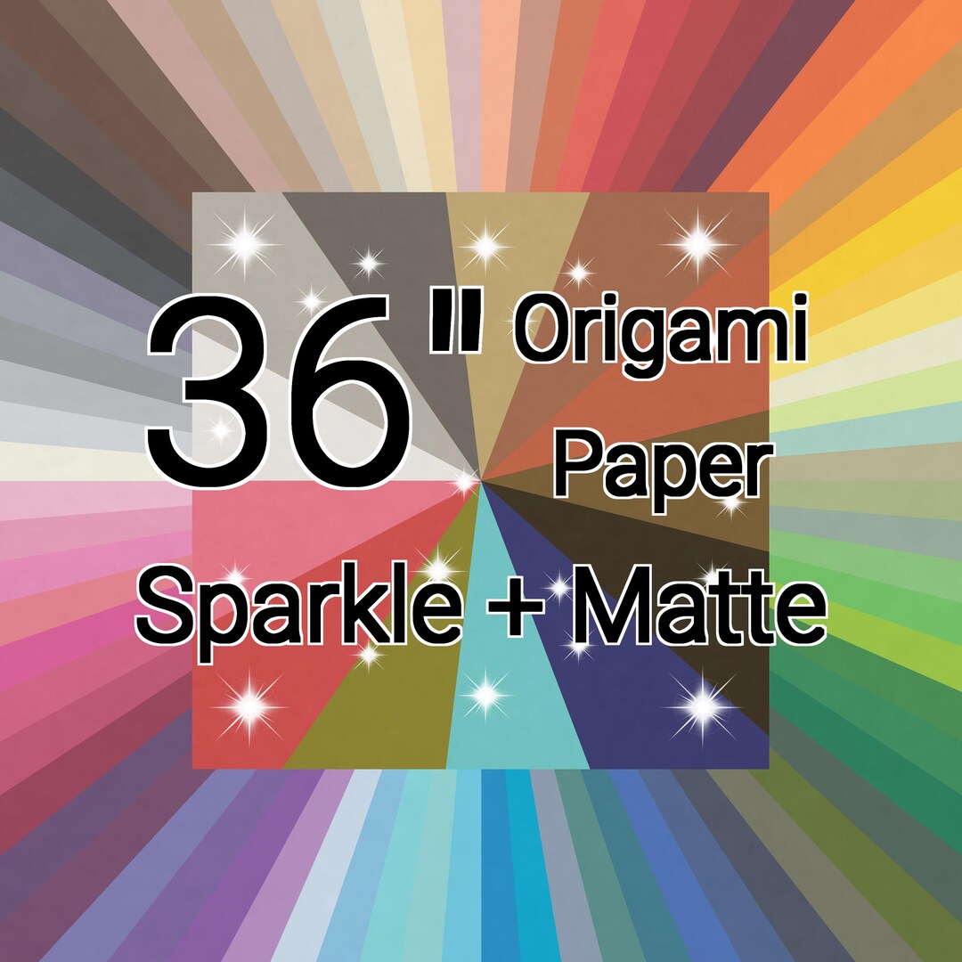 36 Inch Sparkle/matte Double Tissue Origami Paper (single Sheet) - Etsy