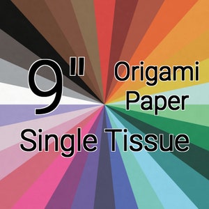 2x 9 Inch Single Tissue Origami Paper (Two Sheets)
