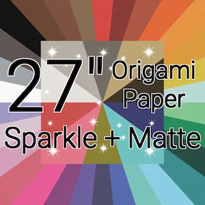 27 Inch Sparkle/Matte Double Tissue Origami Paper (Single Sheet)