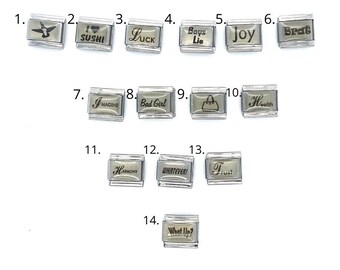 Zoppini Sayings Charms , Charms, Charm Bracelets, Stainless Steel Charms, Italian Charm Bracelet Charms