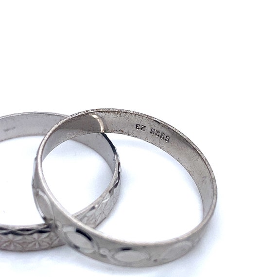 Vintage Stackable Sterling Silver Rings, Vintage … - image 3