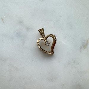 Vintage 10 Karat Heart Charm, Heart Pendant, Vintage Jewelry, Vintage Charms, Vintage Pendants, Girlfriend Gift