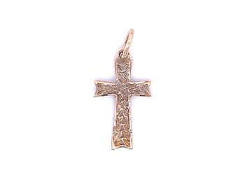 Vintage 10KT Gold Crucifix, Cross Pendant, Religious necklaces, Gold Cross